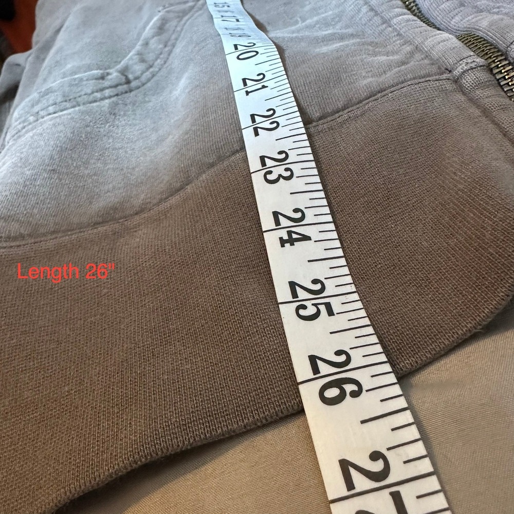 American Giant Zip Hoodie Mens Small Gray Made in USA Rare Graphic Elbow Patch‎ - Picture 13 of 15